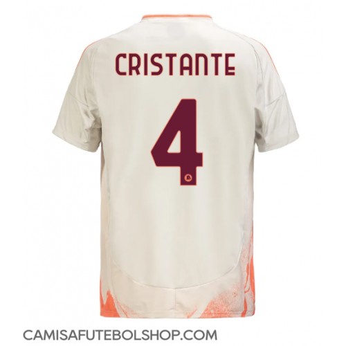 Camisa de time de futebol AS Roma Bryan Cristante #4 Replicas 2º Equipamento 2024-25 Manga Curta